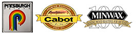 Pittsburgh Paints, Cabot, Minwax logo